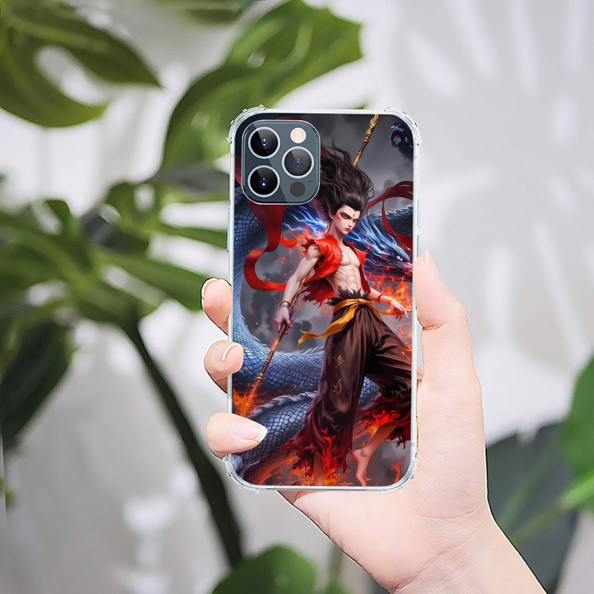 （画像用） Ne Zha 2 ナタ 魔童の大暴れ 【iPhone 12シリーズ対応】透明スマホケース（クリアソフトケース）